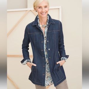 🆕 NWT Chico’s Elongated Rinsed Denim Jacket
STYLE: 570319848
